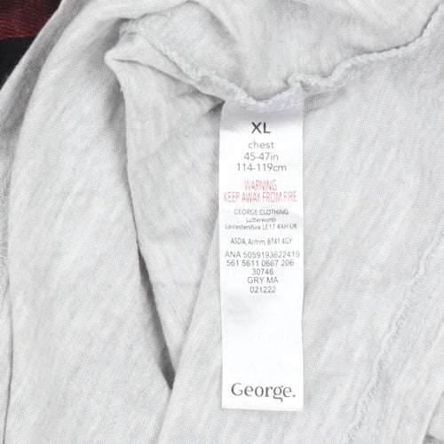 George Men’s Grey Fast & Furious Car Graphic Print T-Shirt XL Crew Neck