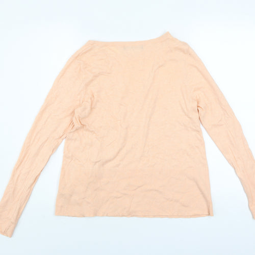 Marks and Spencer Women's Beige Cotton Blend Long Sleeve Jumper Size 12