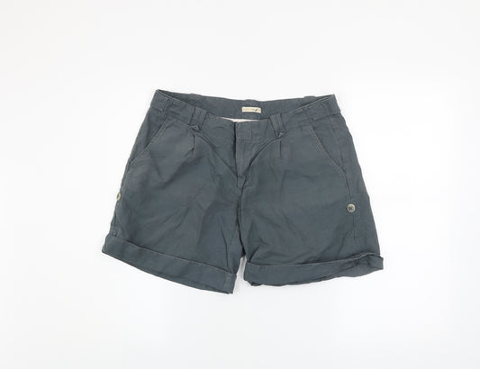 GAP Women’s Grey Linen Cotton Chino Shorts Size M Casual Summer