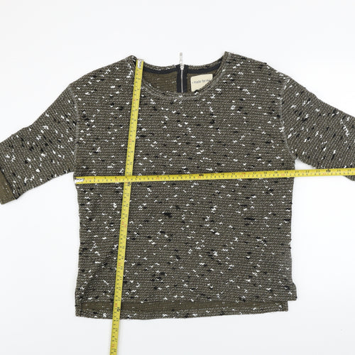 Next Women’s Green Knit Crew Neck 3/4 Sleeve Pullover Jumper Size 14