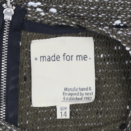 Next Women’s Green Knit Crew Neck 3/4 Sleeve Pullover Jumper Size 14