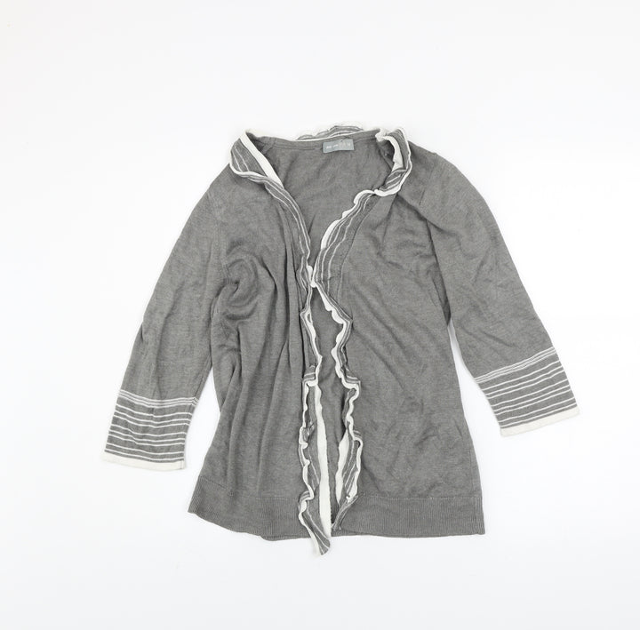 Marks and Spencer Per Una Grey Ruffle Edge Cardigan Women’s Size 14