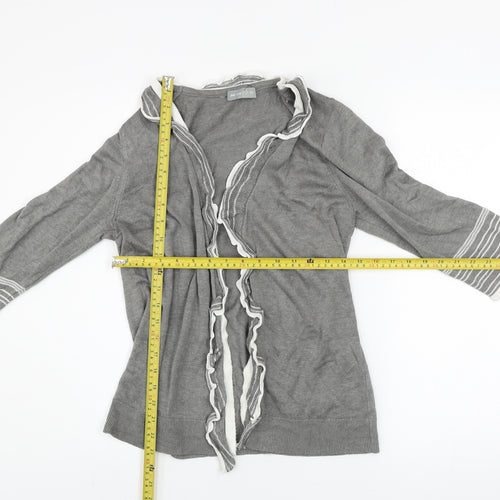 Marks and Spencer Per Una Grey Ruffle Edge Cardigan Women’s Size 14