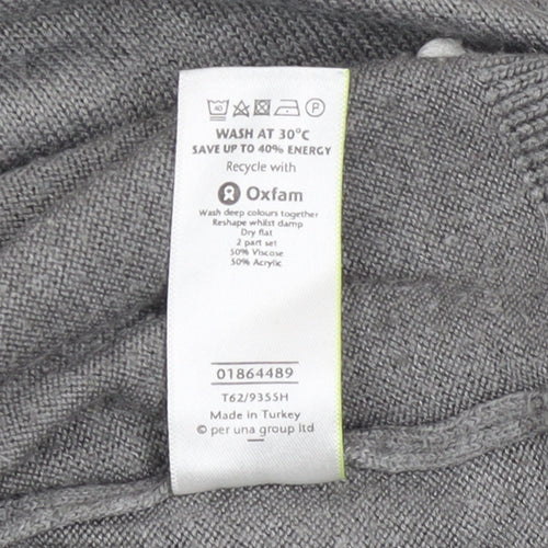 Marks and Spencer Per Una Grey Ruffle Edge Cardigan Women’s Size 14