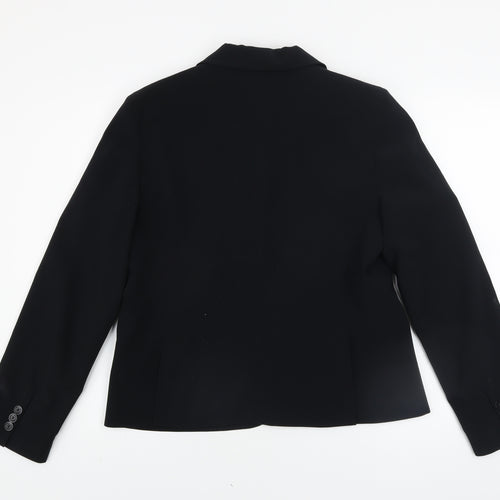 Gerard Darel Women's Black Regular Fit Blazer Jacket Size 16