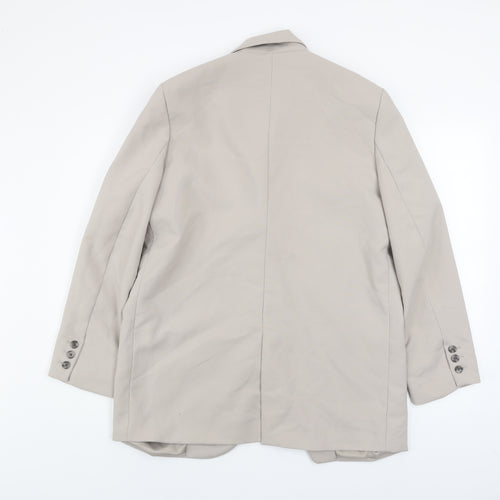 Stradivarius Unisex Beige Regular Fit Lined Blazer Size L