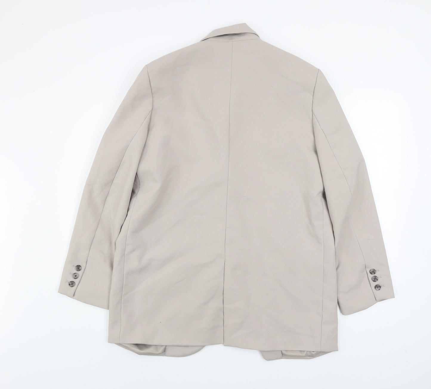 Stradivarius Unisex Beige Regular Fit Lined Blazer Size L