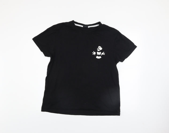 Disney Men’s Black Mickey Mouse Graphic T-Shirt XL