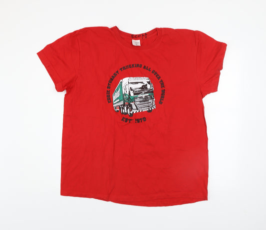 Stedman Men's Red XL Classic-T Eddie Stobart Truck Graphic T-Shirt
