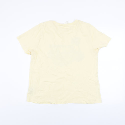 H&M Men's Beige California Graphic Print Cotton T-Shirt M