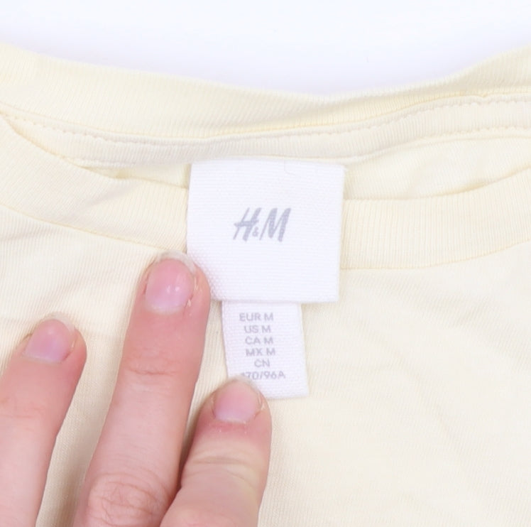 H&M Men's Beige California Graphic Print Cotton T-Shirt M