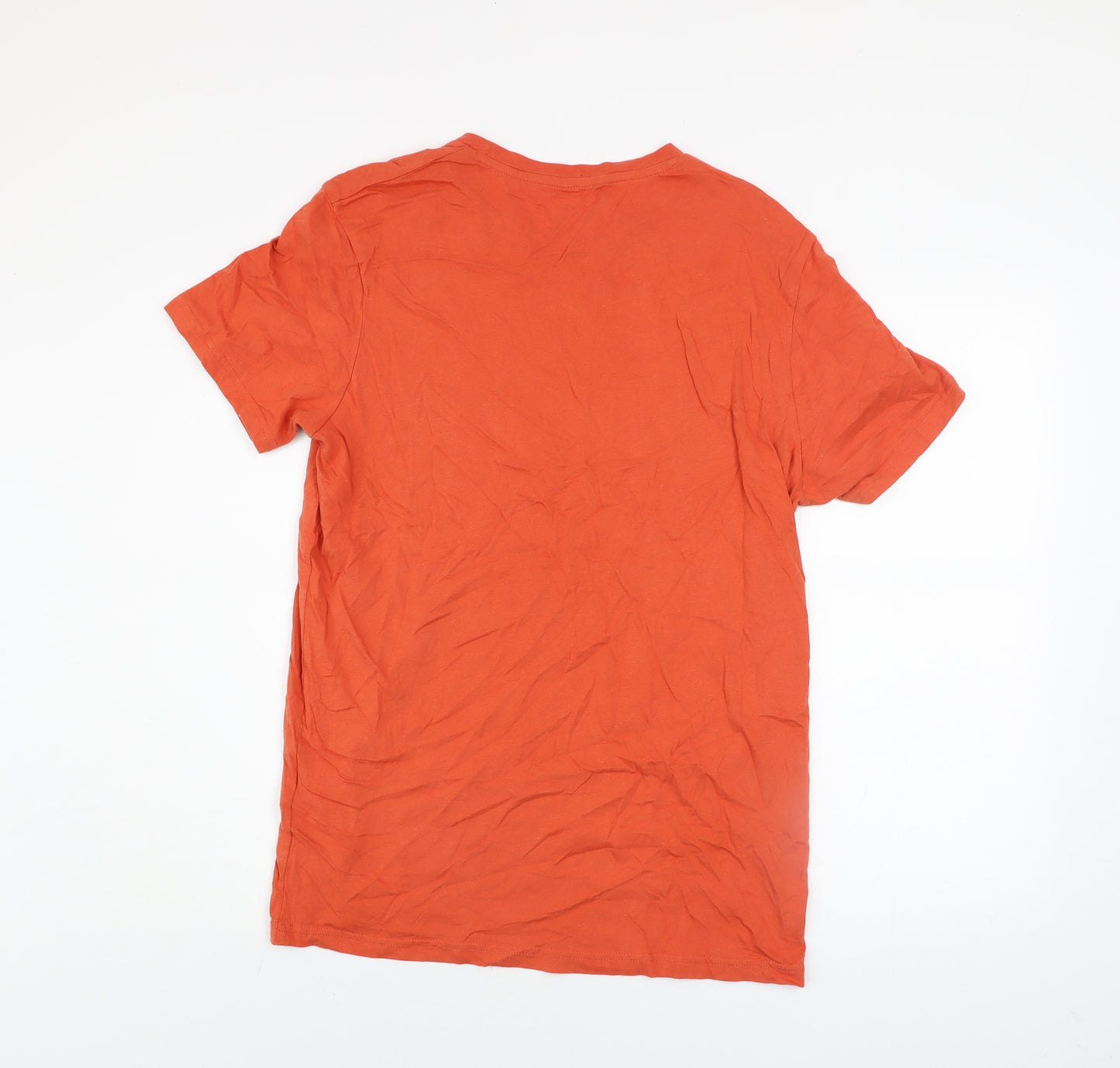 Jack & Jones Originals Men's Orange Cotton Regular Fit T-Shirt L