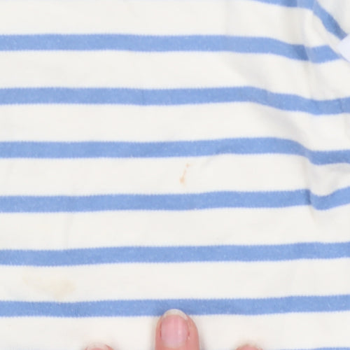Joules Girls Blue Striped Long Sleeve Cotton Nautical T-Shirt 8 Years