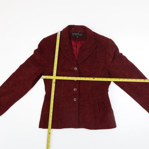 Donna Rae Women's Red Wool Blend Blazer Jacket Size 8