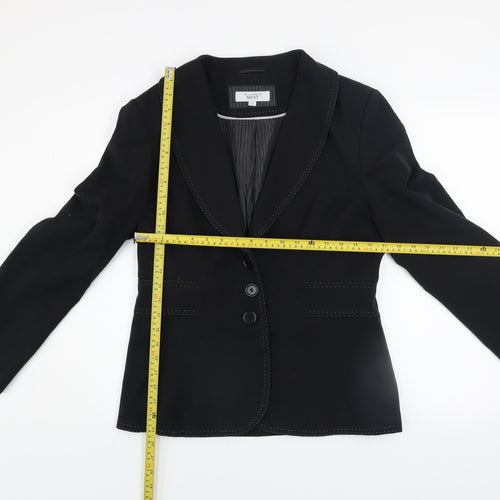 Next Women Black Tailored Shawl Lapel Blazer Size 14