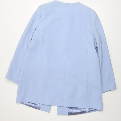 Wallis Women’s Blue Zip-Up Lined Jacket L Regular Fit