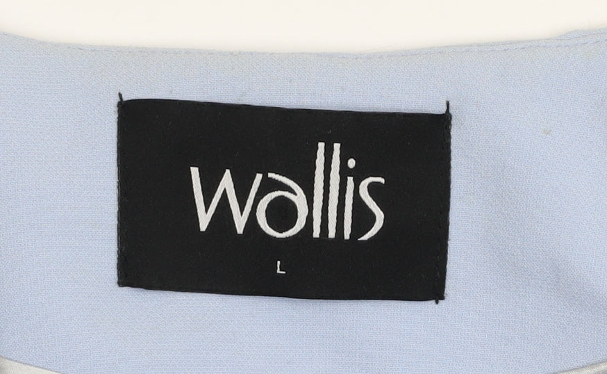 Wallis Women’s Blue Zip-Up Lined Jacket L Regular Fit