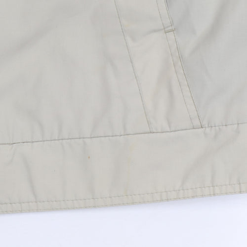 Greenwood Men Beige Basic Jacket M Full Zip Cotton Blend Casual
