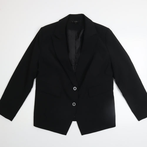 Bodyflirt Womens Black Polyester Blazer Jacket Size 20 Regular