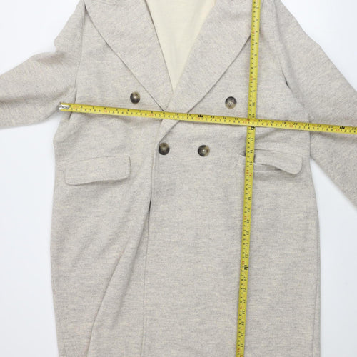 F&F Women’s Beige Buttoned Knit Coatigan L Long Sleeve Casual