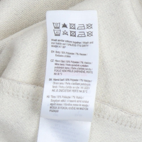 F&F Women’s Beige Buttoned Knit Coatigan L Long Sleeve Casual