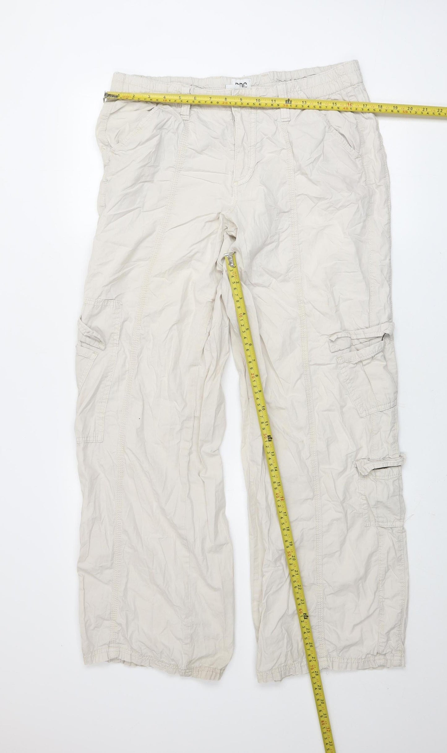 BDG Urban Outfitters Women Beige Y2K Cargo Trousers L Cotton