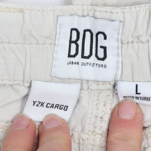 BDG Urban Outfitters Women Beige Y2K Cargo Trousers L Cotton