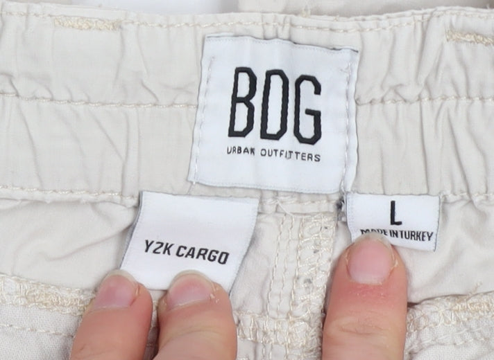 BDG Urban Outfitters Women Beige Y2K Cargo Trousers L Cotton