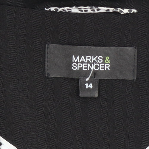 Marks and Spencer Women's Black Size 14 Tailored Blazer Jacket