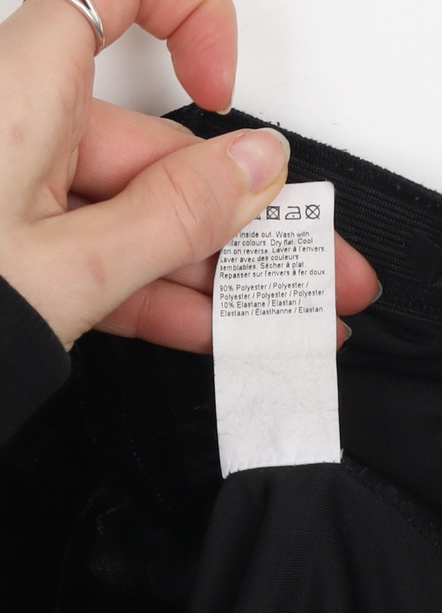 River Island Women's Black Velvet Pencil Skirt Size 10