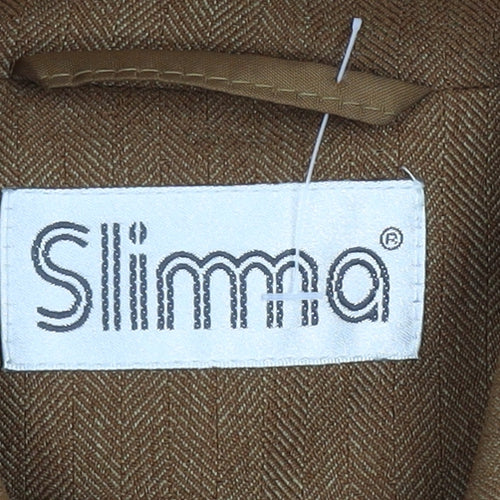 Slimma Women’s Brown Polyester Lined Short Jacket Size 18
