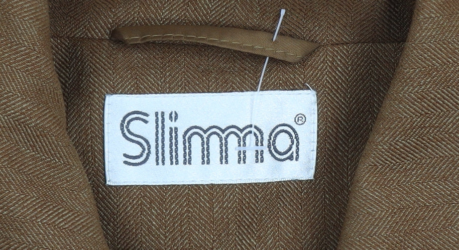 Slimma Women’s Brown Polyester Lined Short Jacket Size 18