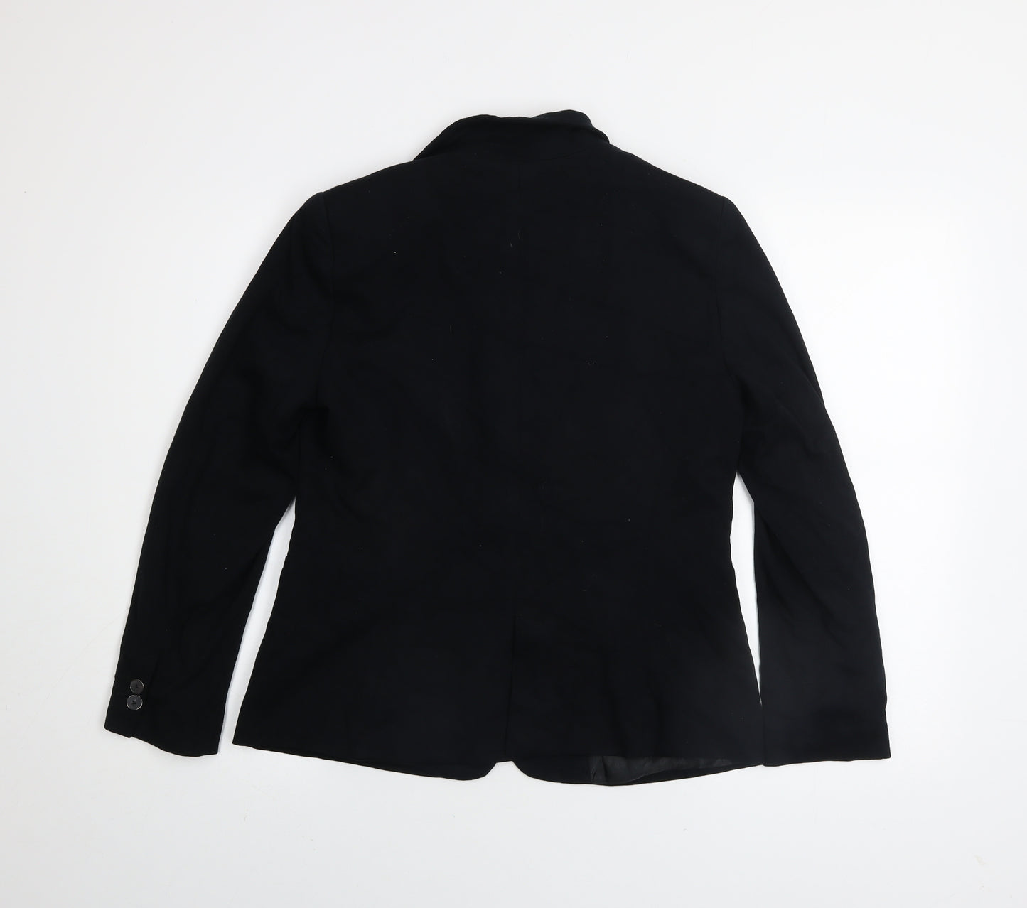 Zara Basic Mens Black L Regular Fit Cotton Blazer Jacket