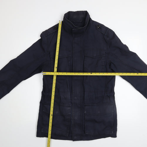 John Lewis Men's Blue Cotton Military Jacket M
