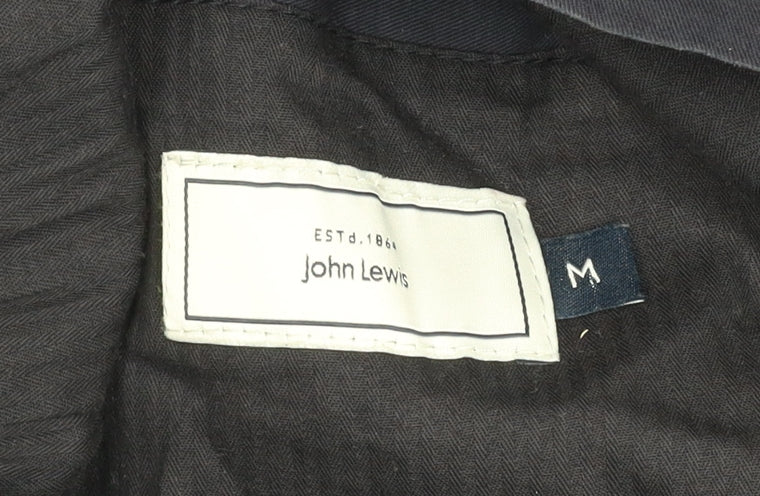 John Lewis Men's Blue Cotton Military Jacket M