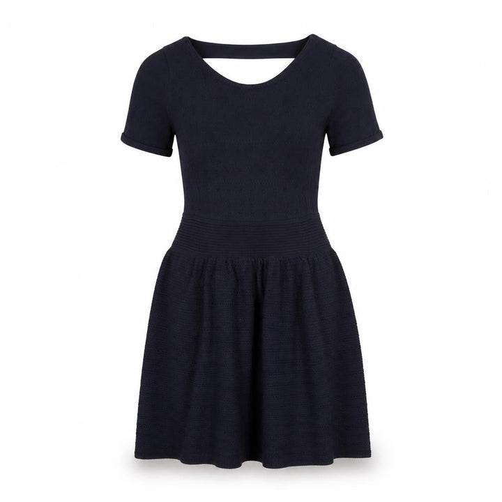 French Connection Women Blue Size 10 Fit & Flare Knit Dress
