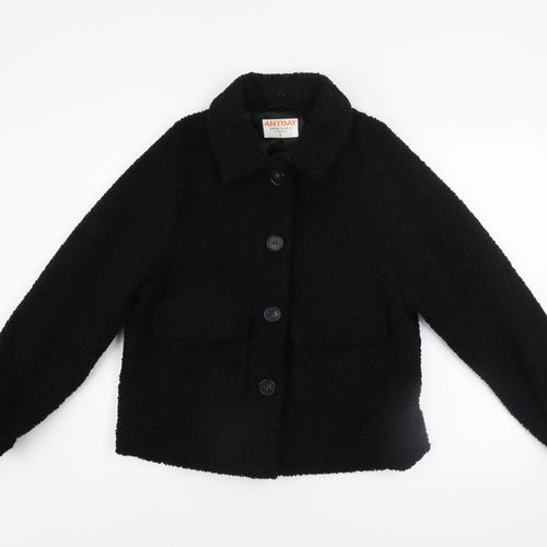 John Lewis Anyday Women's Black Short Buttoned Jacket Size S