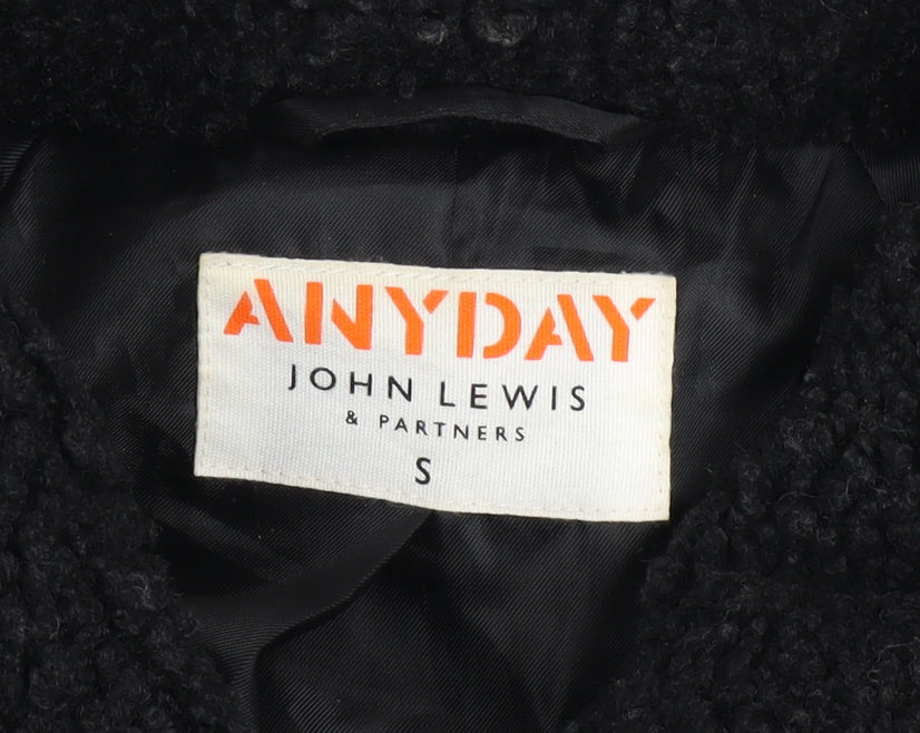 John Lewis Anyday Women's Black Short Buttoned Jacket Size S