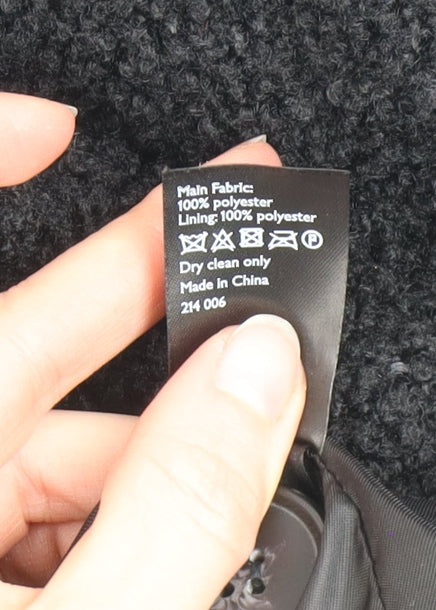 John Lewis Anyday Women's Black Short Buttoned Jacket Size S