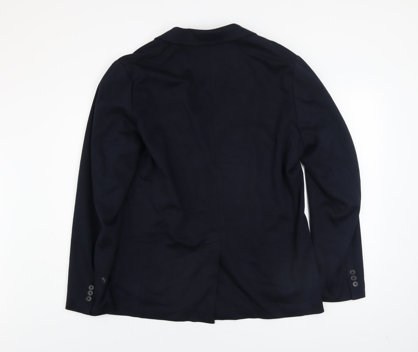 Uniqlo Men’s Blue L Blazer Cotton Blend Two Button Smart Jacket