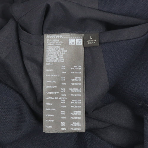 Uniqlo Men’s Blue L Blazer Cotton Blend Two Button Smart Jacket