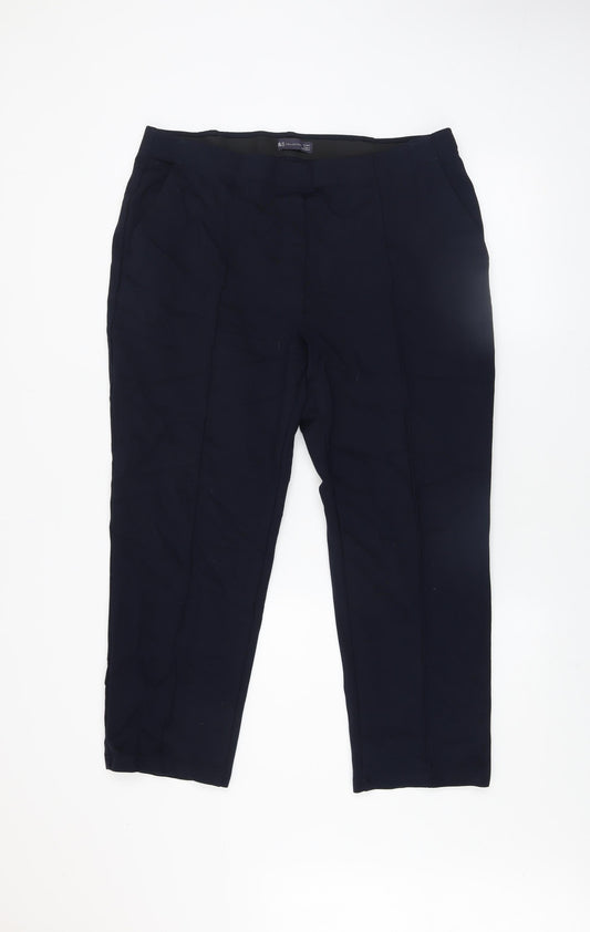 Marks and Spencer Women's Blue Size 18 Stretch Trousers