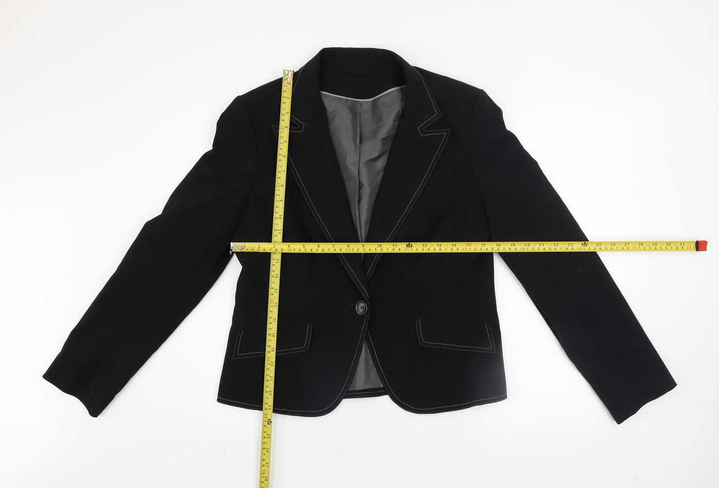 Dorothy Perkins Women Black Size 14 Classic Single-Breasted Blazer