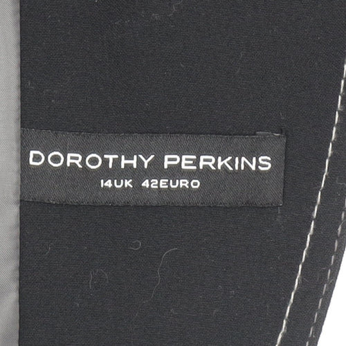 Dorothy Perkins Women Black Size 14 Classic Single-Breasted Blazer