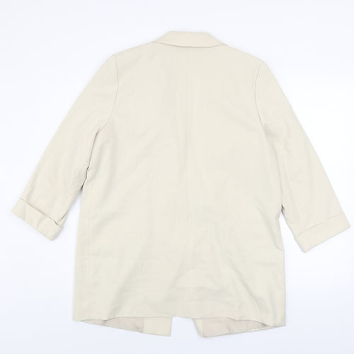 George Women Beige Single-Breasted Blazer Jacket Size 12