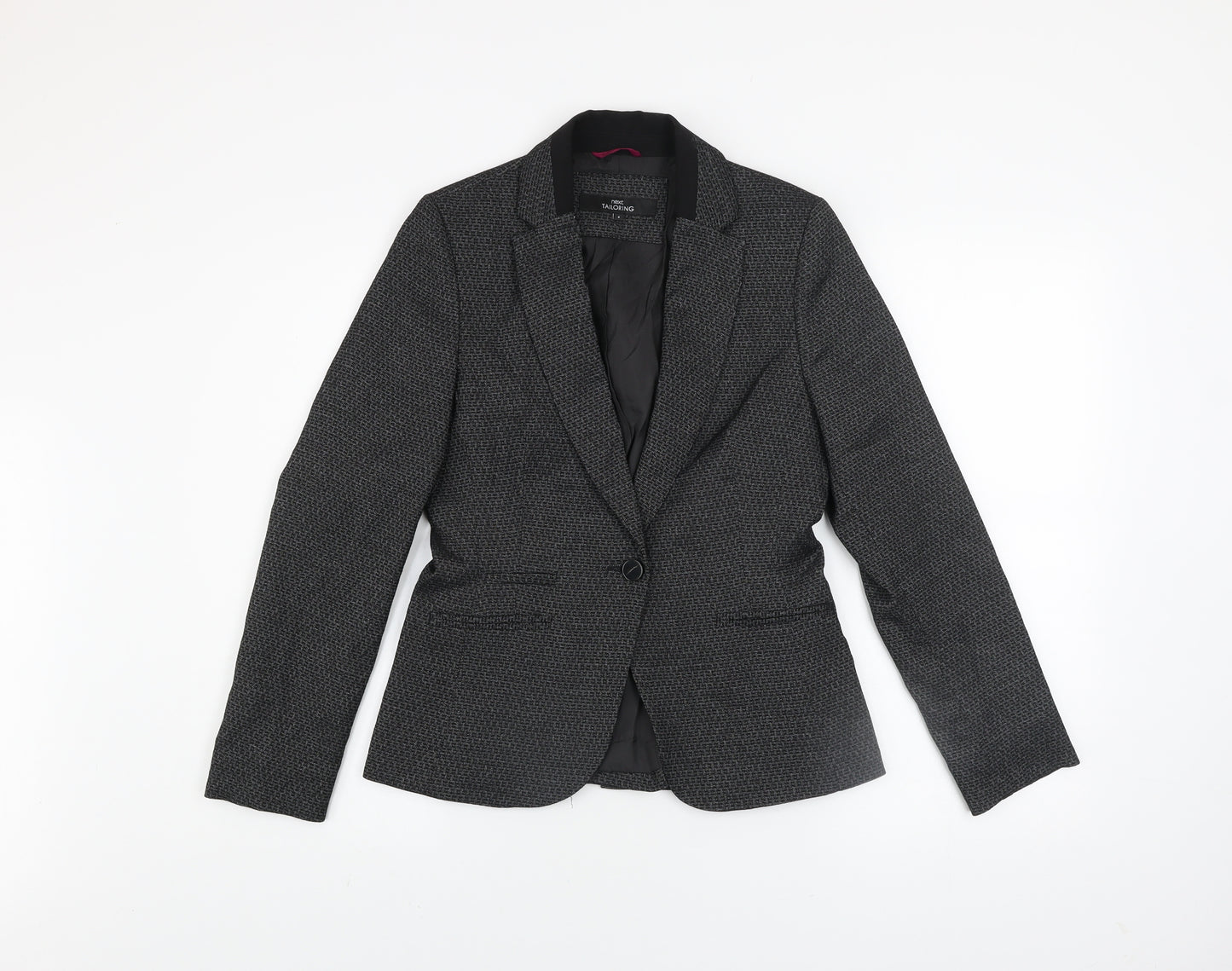 Next Women Grey Tailoring Classic Blazer Size 6 Single-Breasted