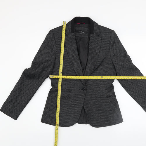 Next Women Grey Tailoring Classic Blazer Size 6 Single-Breasted