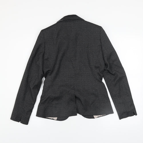 Next Women Grey Tailoring Classic Blazer Size 6 Single-Breasted