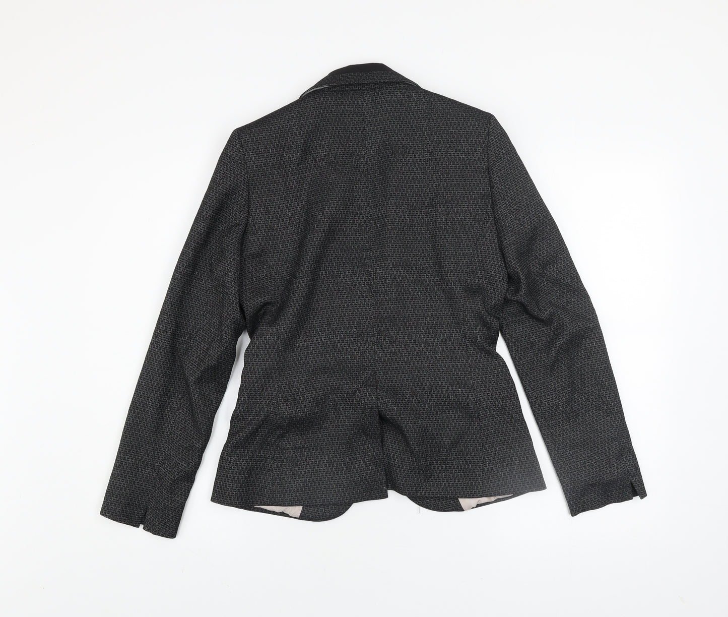 Next Women Grey Tailoring Classic Blazer Size 6 Single-Breasted