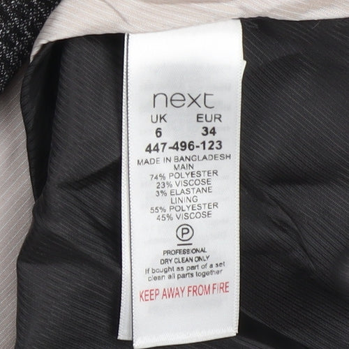 Next Women Grey Tailoring Classic Blazer Size 6 Single-Breasted